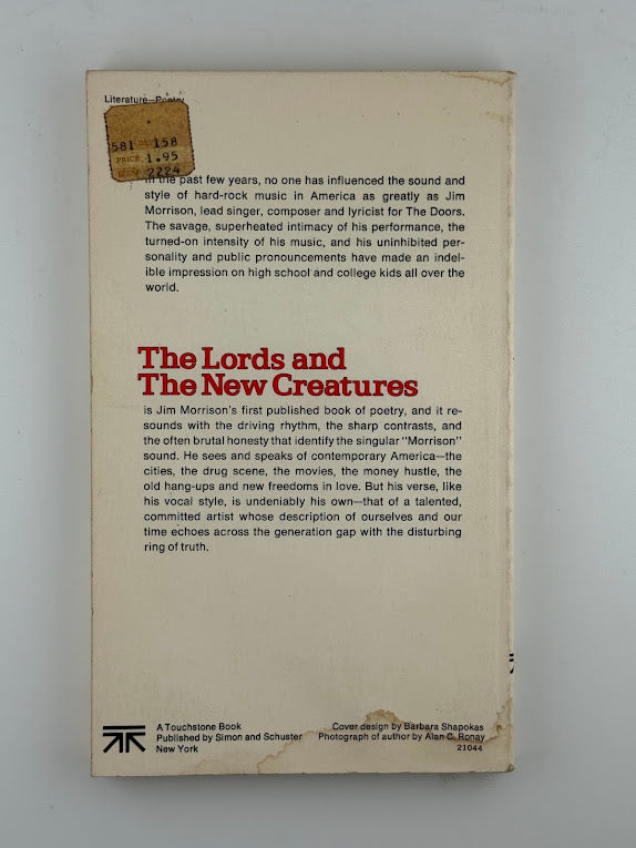 The Lords and The New Creatures Poems by Jim Morrison