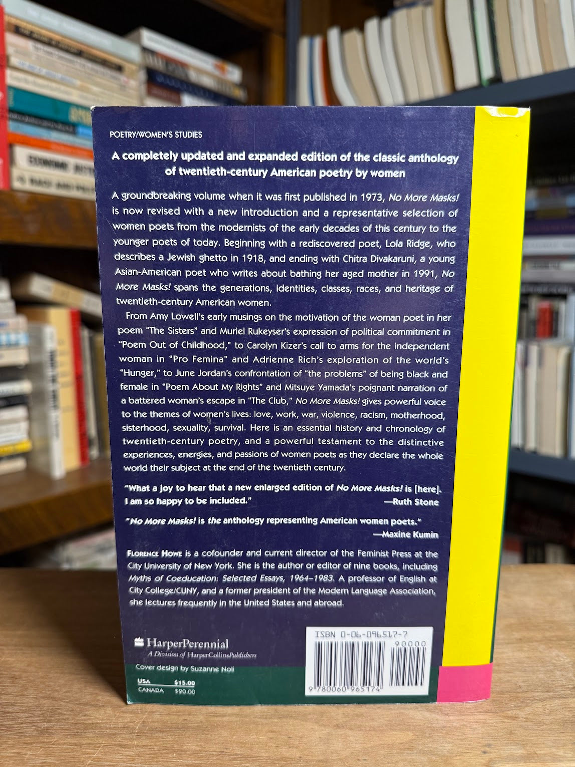 No More Masks! - An Anthology of Twentieth Century American Poets edited by Florence Howe