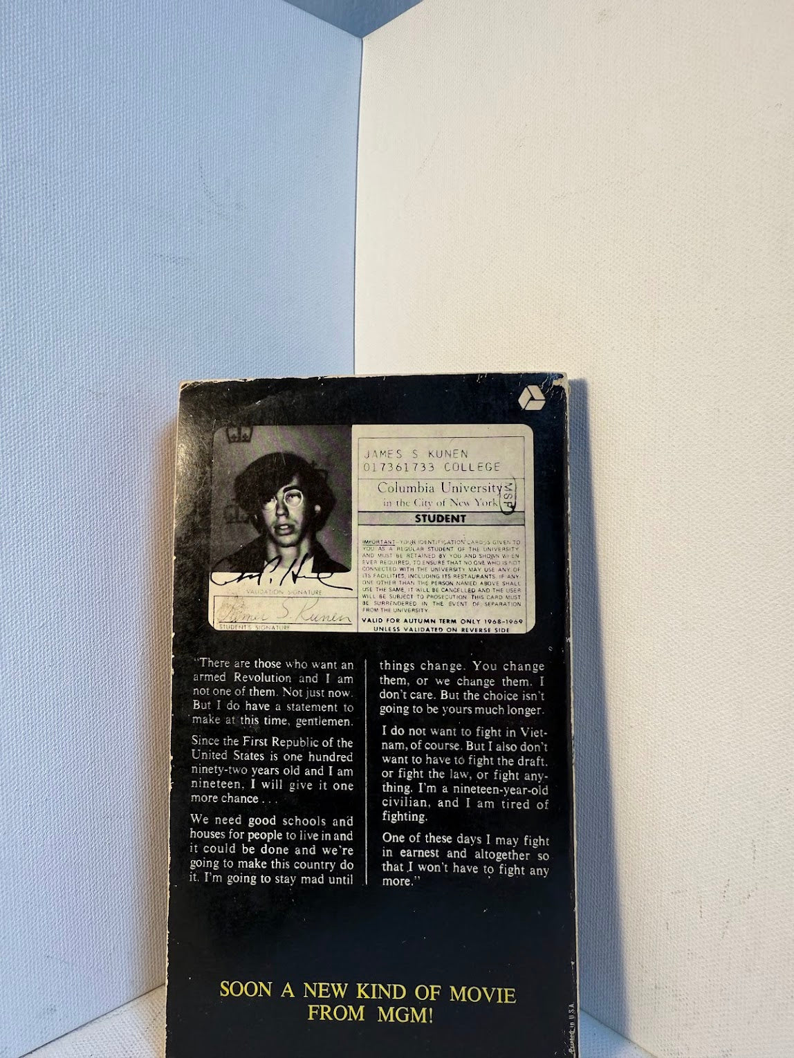 The Strawberry Statement: Notes of a College Revolutionary by James Simon Kunen