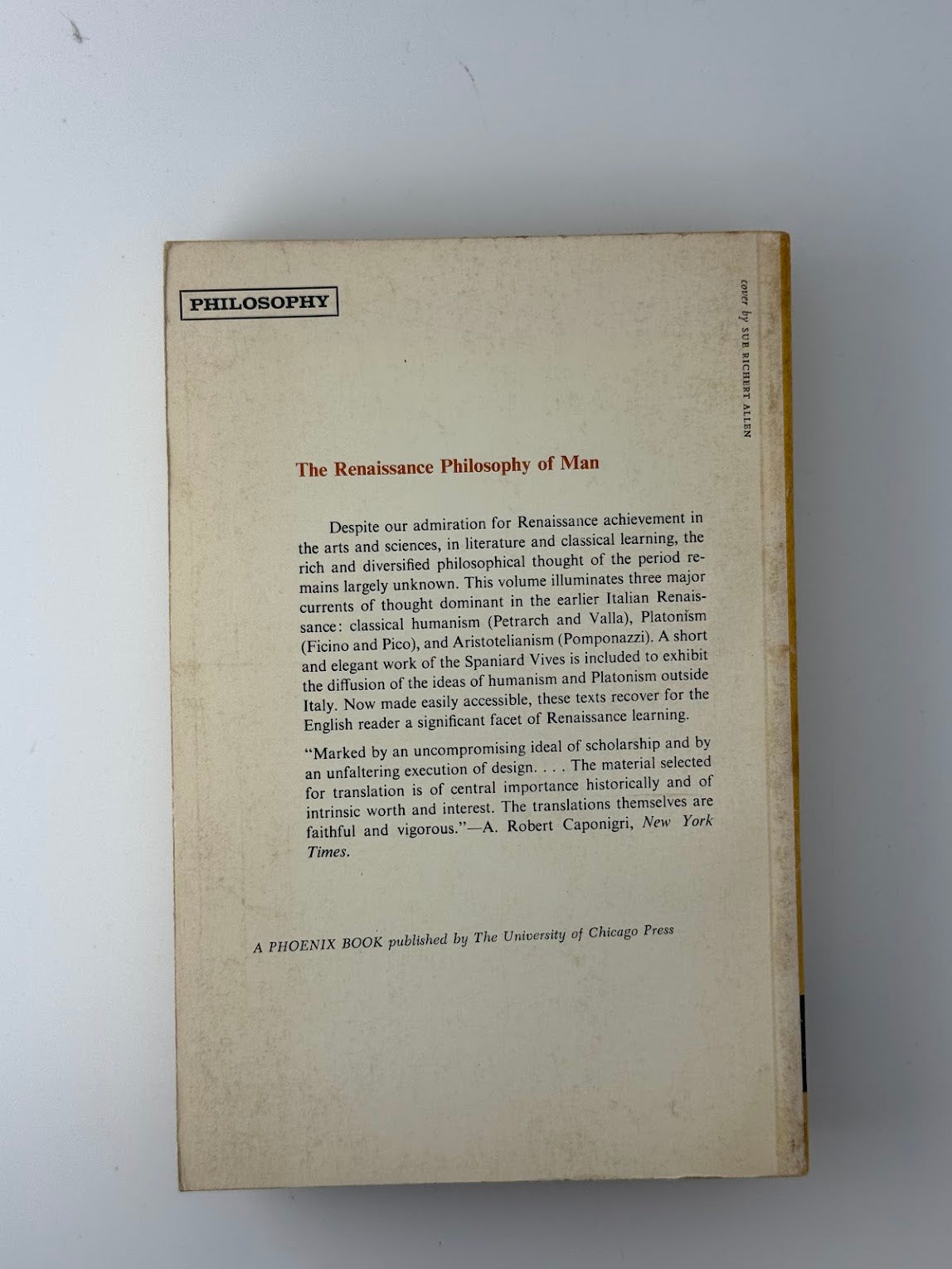 The Renaissance Philosophy of Man edited by Ernst Cassirer