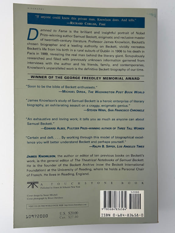 Damned to Fame - The Life of Samuel Beckett by James Knowlson