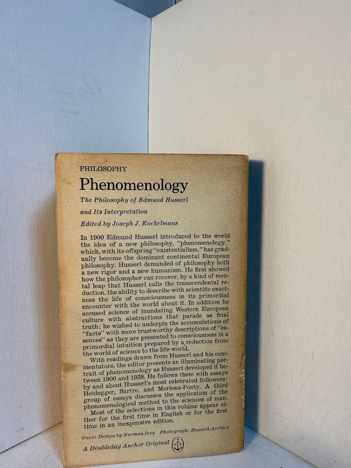 Phenomenology edited by Joseph J. Kockelmans