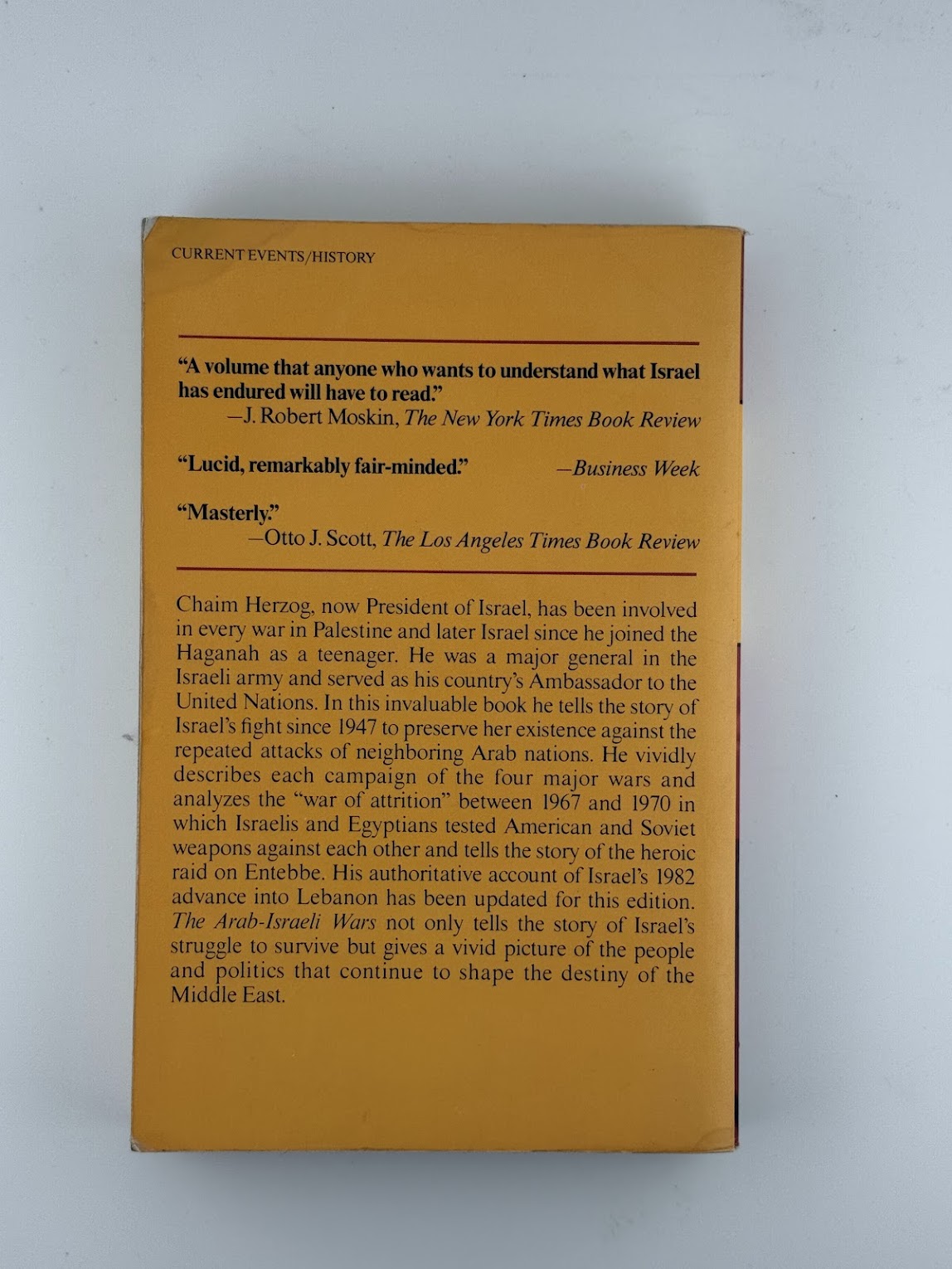 The Arab-Israeli Wars by Chaim Herzog