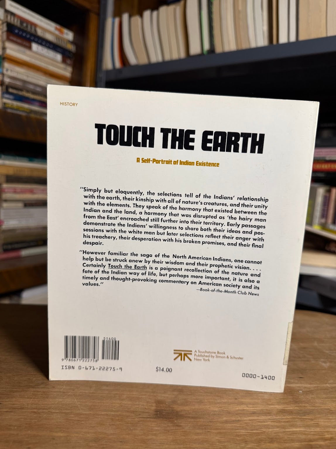 Touch The Earth - A Self Portrait of Indian Existence compiled by T.C. McLuhan