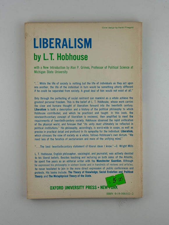 Liberalism by L.T. Hobhouse
