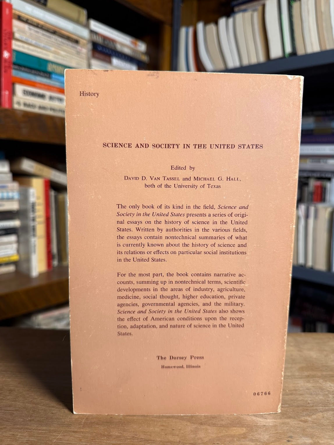 Science and Society in the U.S. edited by Van Tassel and Hall