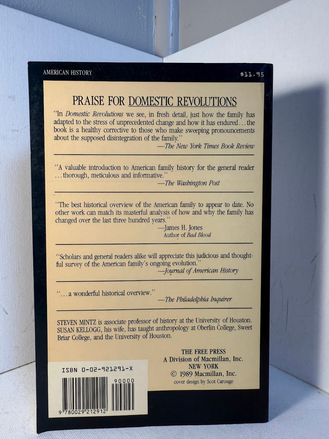 Domestic Revolutions - A Social History of American Family Life by Steven Mintz & Susan Kellogg