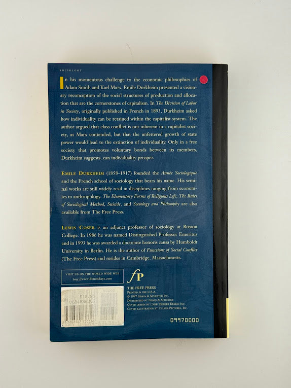 The Division of Labor in Society by Emile Durkheim