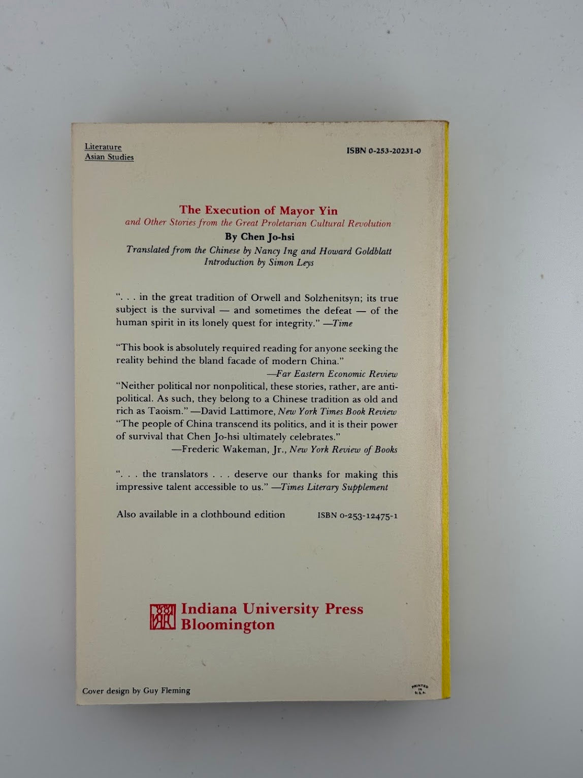 The Execution of Mayor Yin and Other Stories by Chen Jo-hsi