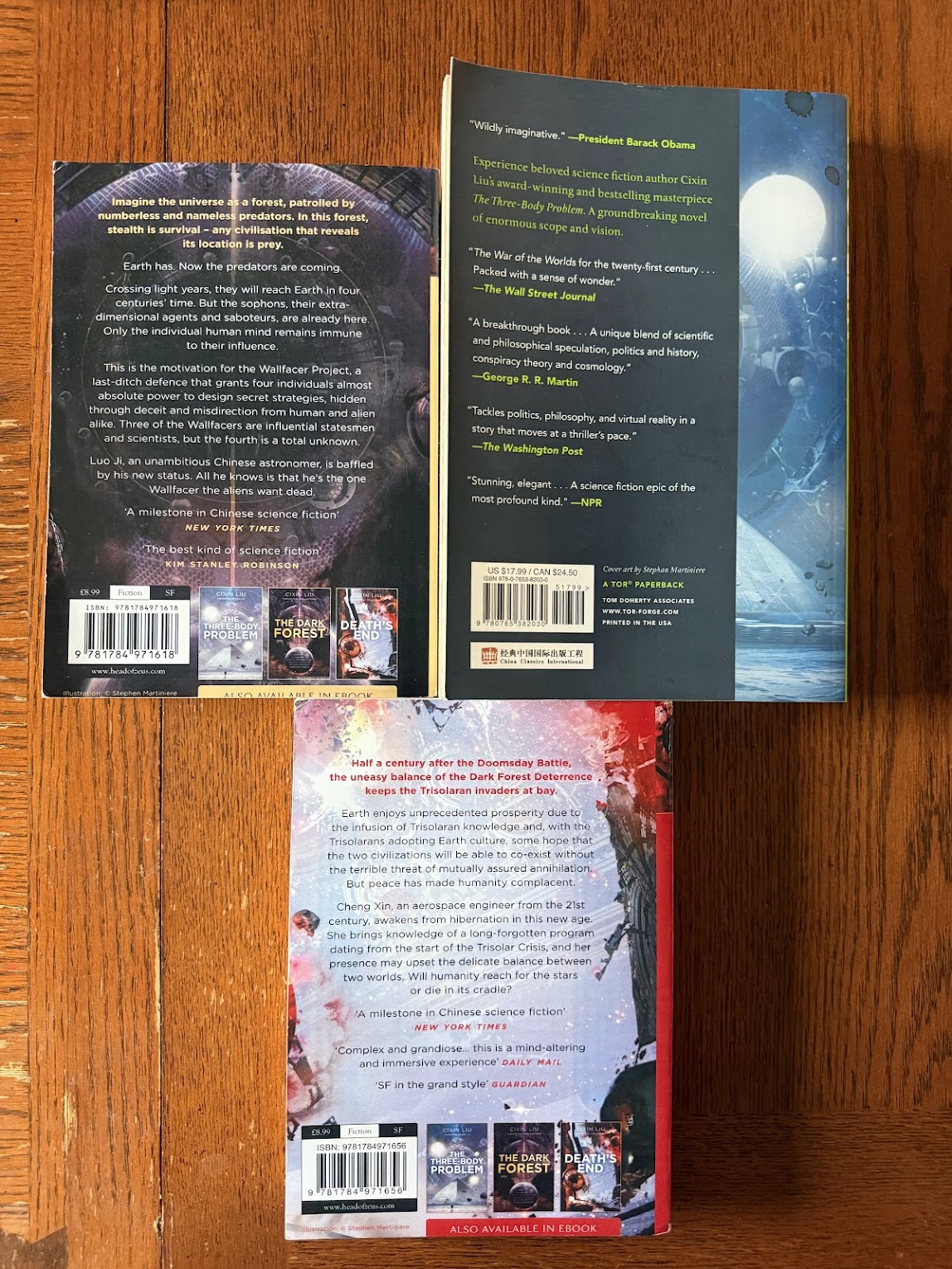 The Three Body Problem & The Dark Forest & Death's End by Cixin Liu