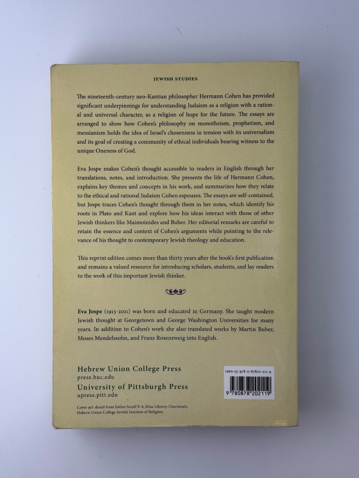 Reason and Hope - Selections from the Jewish Writings of Hermann Cohen