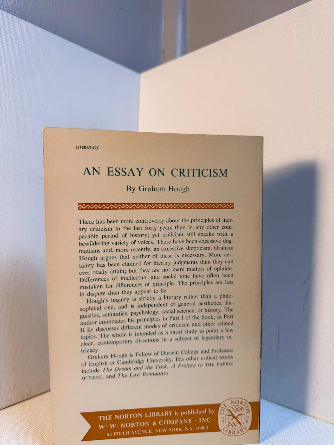 An Essay on Criticism by Graham Hough
