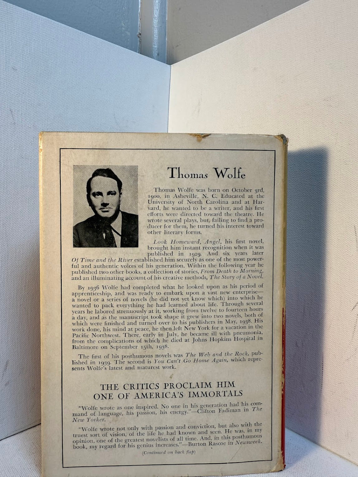 You Can't Go Home Again by Thomas Wolfe