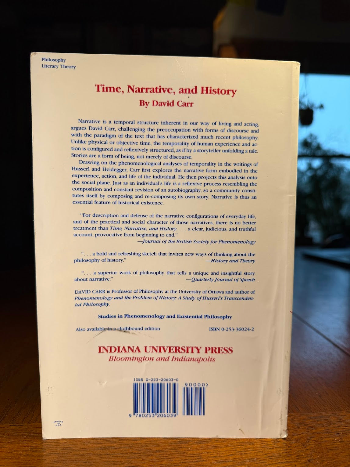 Time, Narrative and History by David Carr
