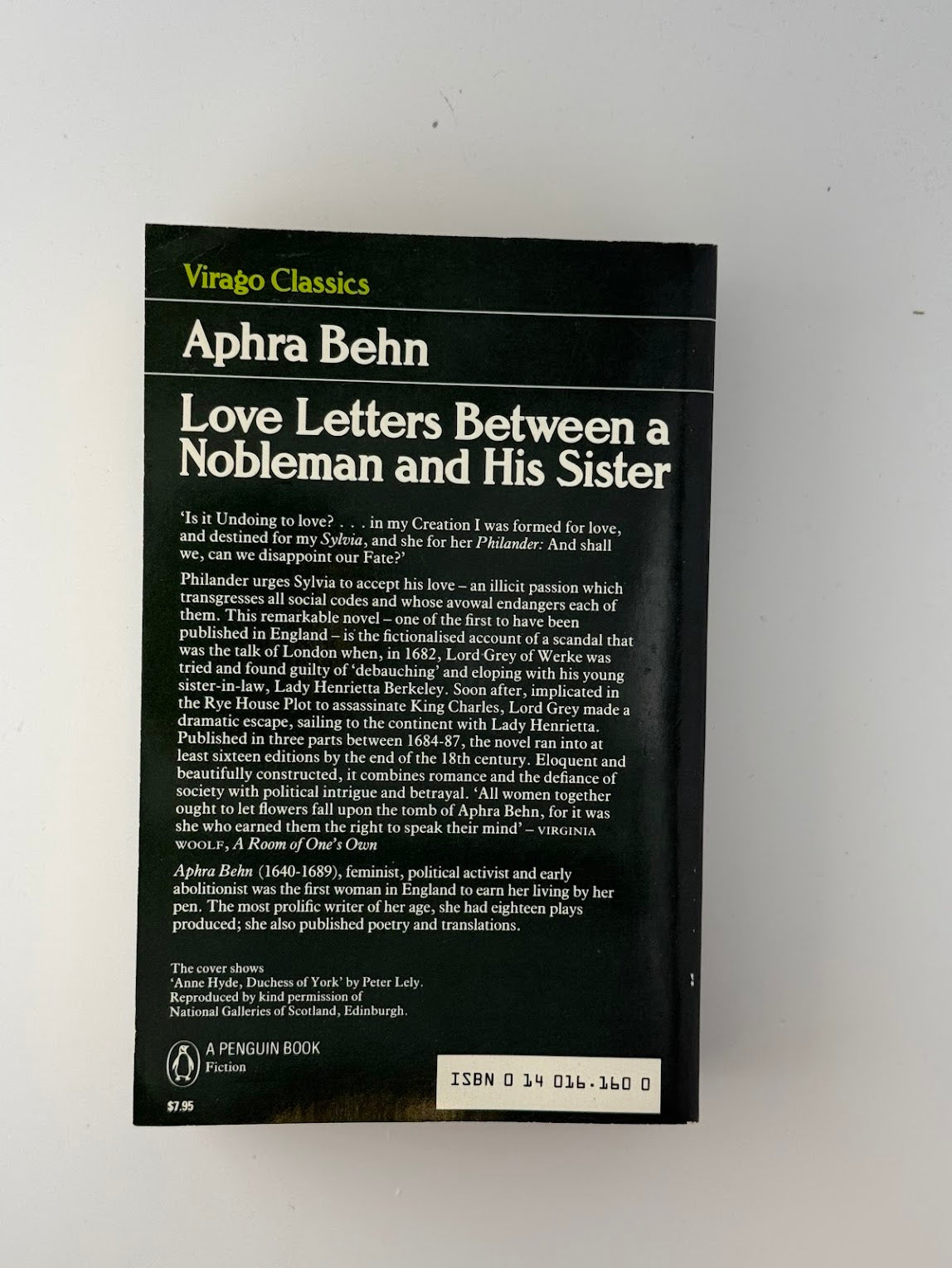 Love Letters Between a Nobleman and His Sister by Aphra Behn