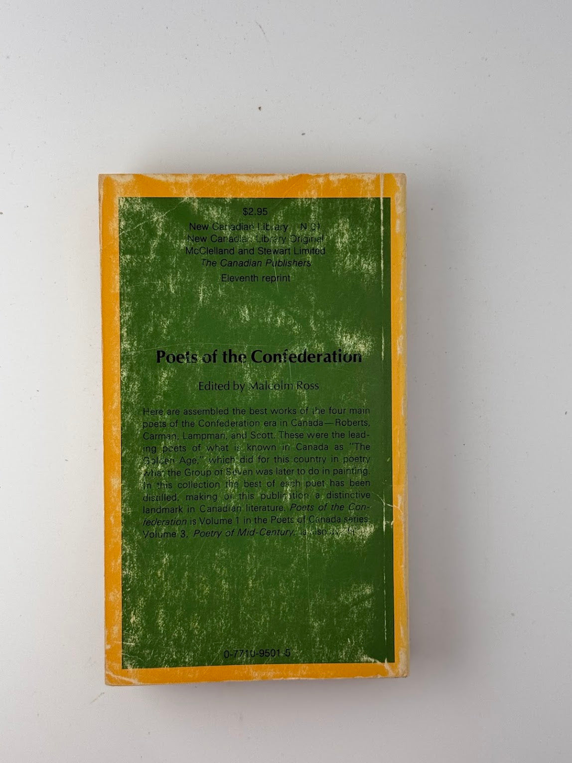 Poets of the Confederation edited by Malcolm Ross