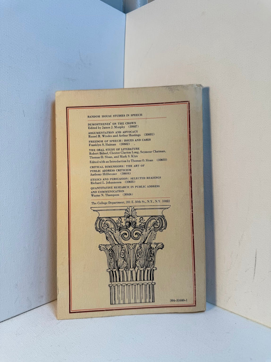 A Synoptic History of Classical Rhetoric edited by James J. Murphy