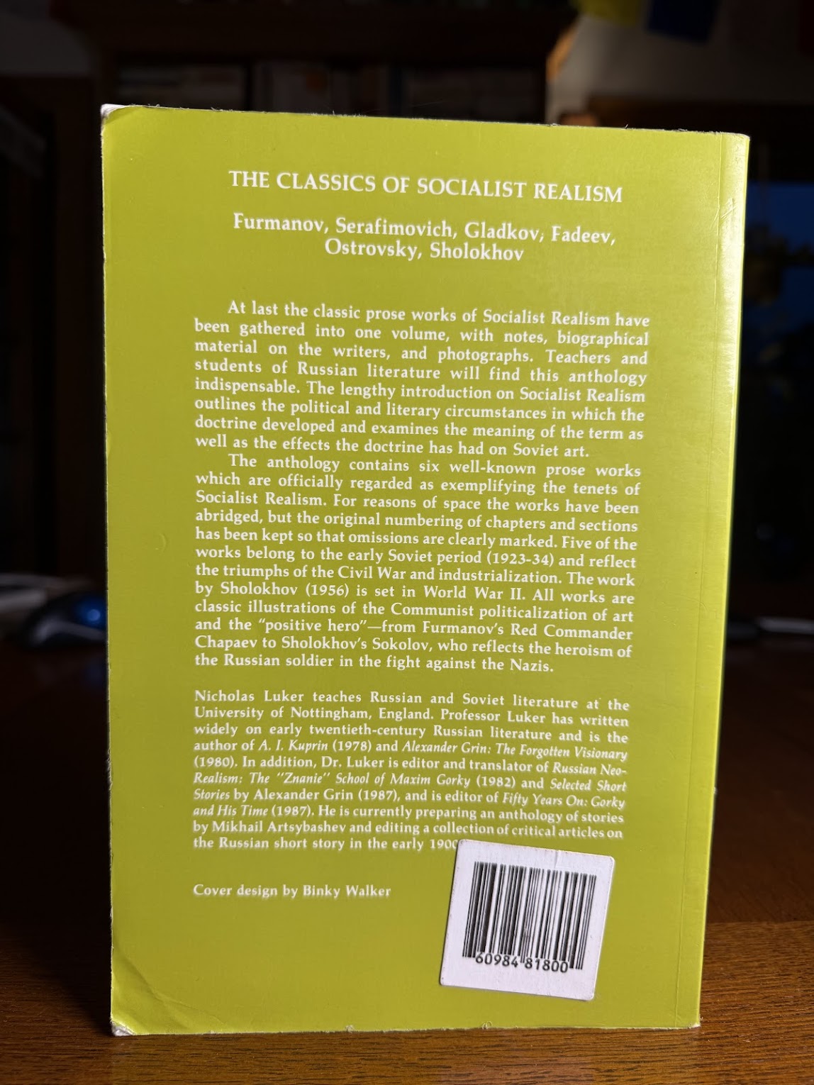 An Anthology of the Classics of Socialist Realism edited by Nicholas Luker