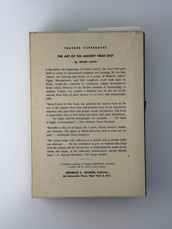 The Art of the Ancient Near East by Seton Lloyd