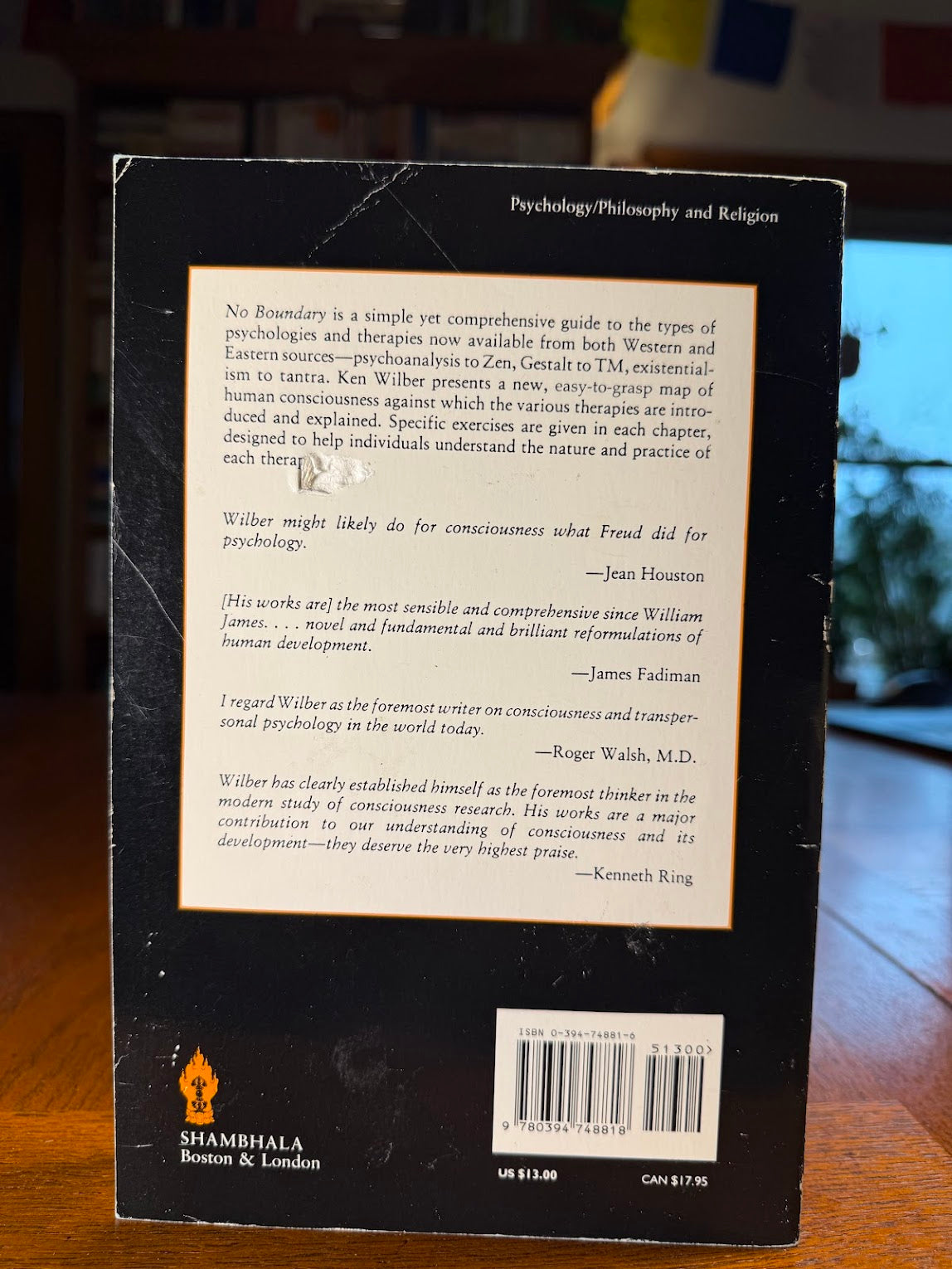 No Boundary by Ken Wilber