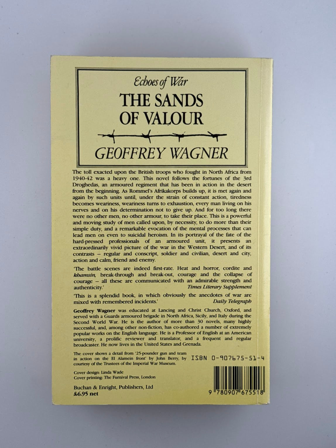 The Sands of Valour by Geoffrey Wagner