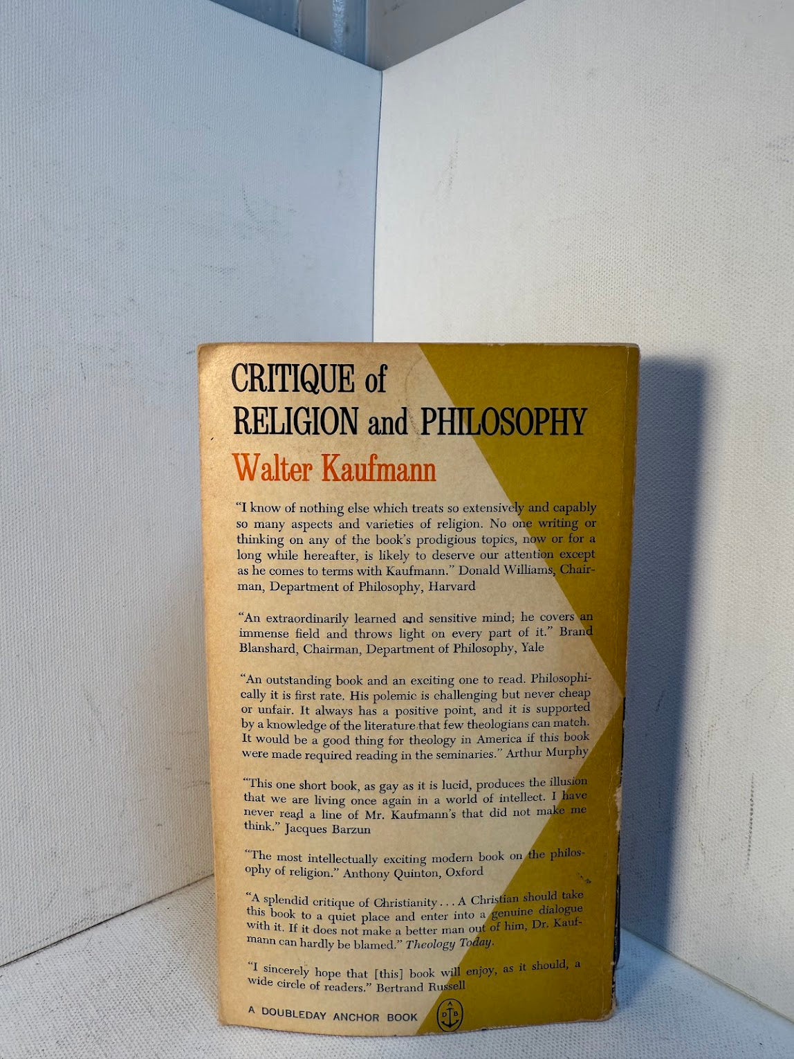 Critique of Religion and Philosophy by Walter Kaufmann