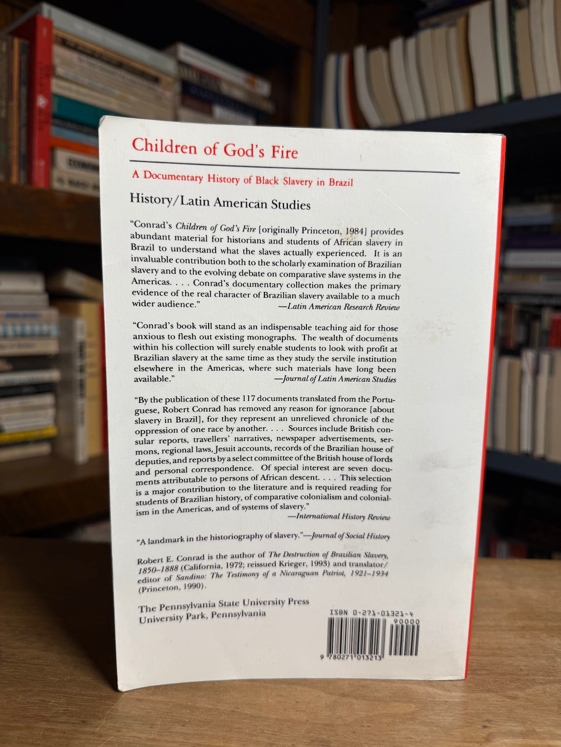 Children of God's Fire - A Documentary History of Black Slavery in Brazil by Robert Edgar Conrad