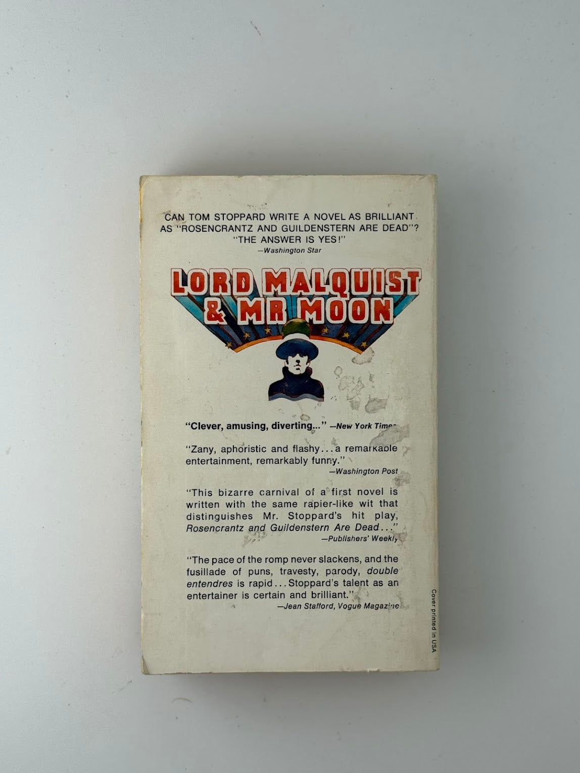Lord Malquist & Mr Moon by Tom Stoppard