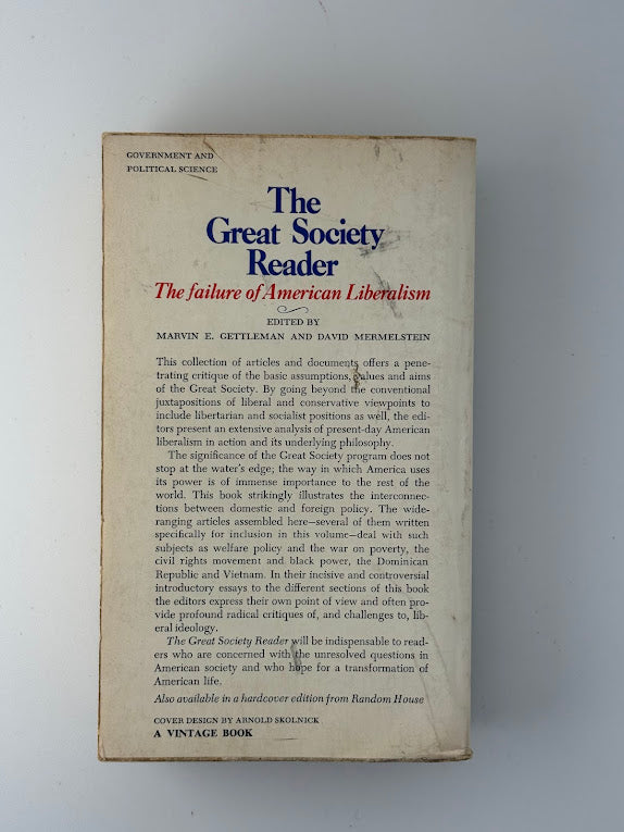 The Great Society Reader edited by Marvin E. Gettleman & David Mermelstein
