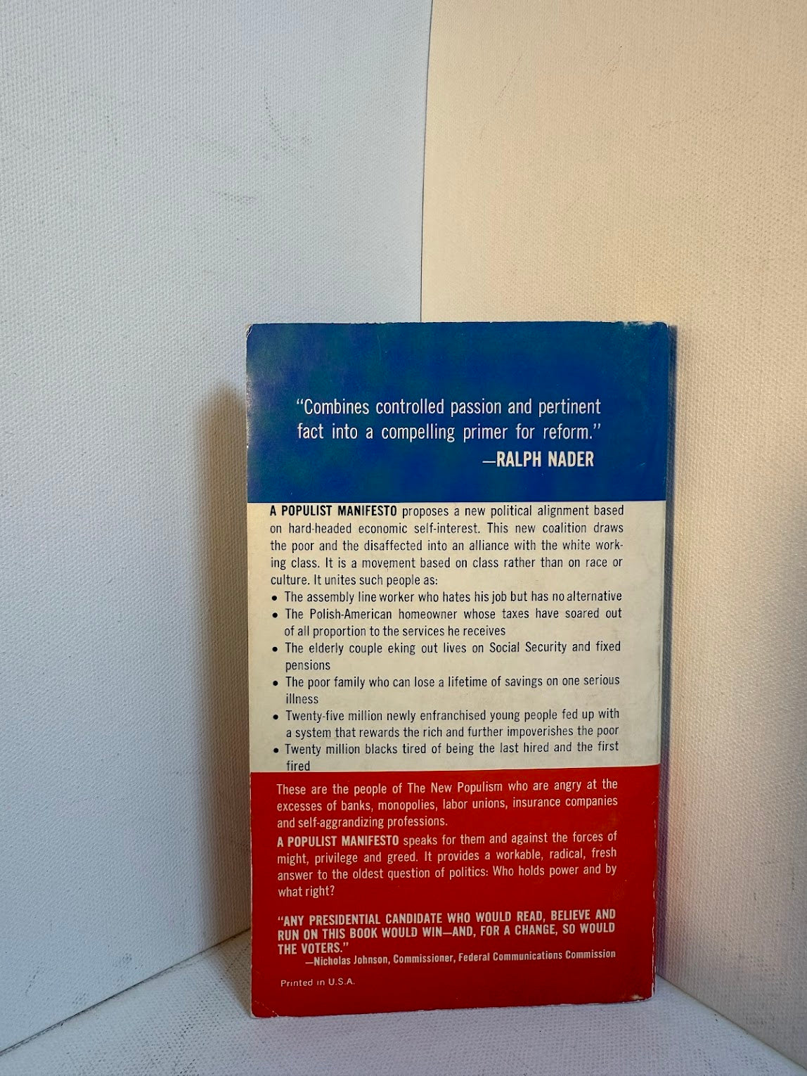 A Populist Manifesto by Jack Newfield and Jeff Greenfield