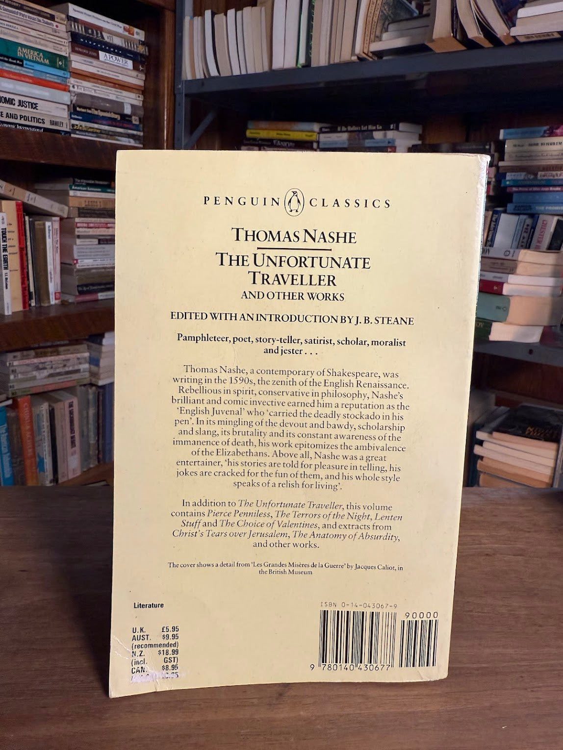 The Unfortunate Traveller and Other Works by Thomas Nashe
