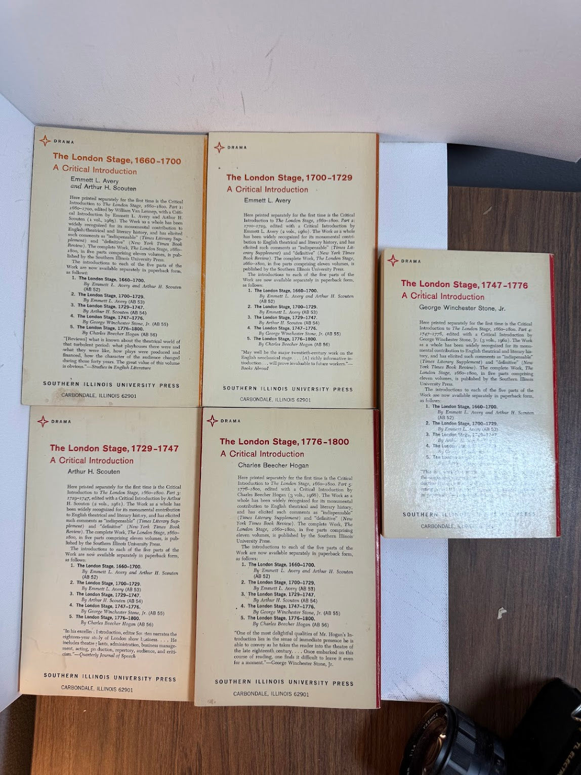 The London Stage A Critical Introduction 5 Vol.