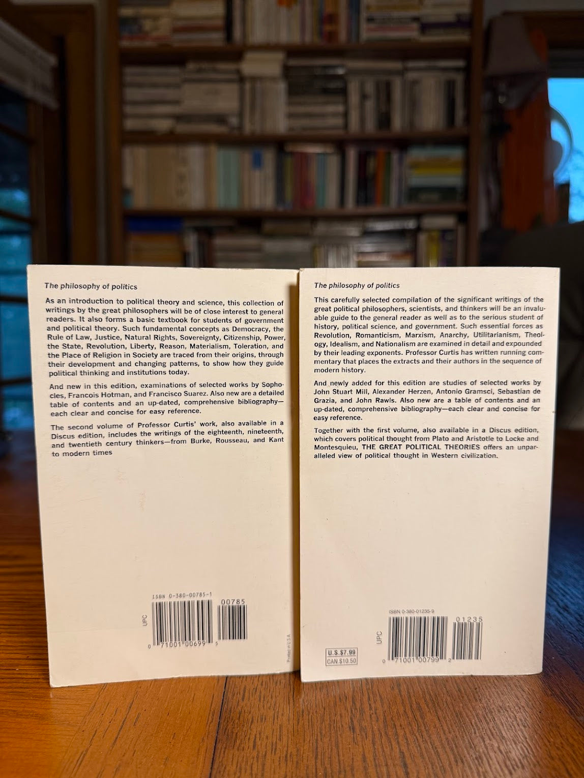 The Great Political Theories 2 Volumes edited by Michael Curtis