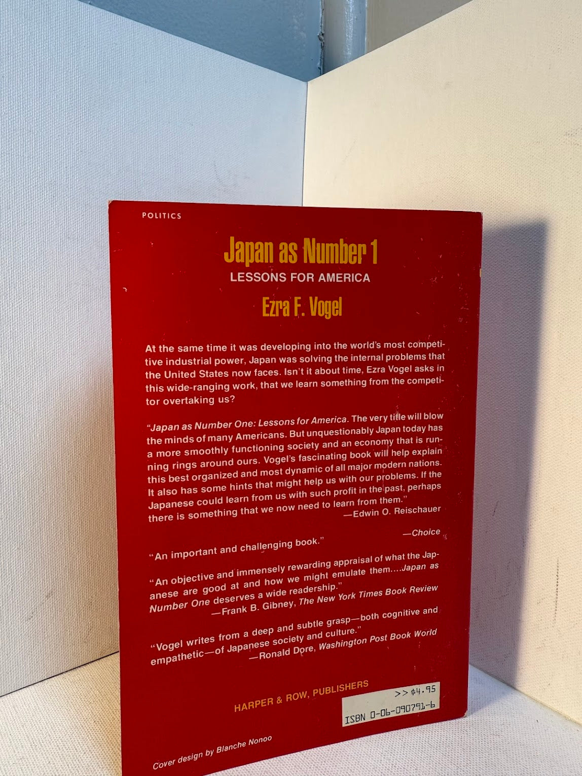 Japan As Number 1 - Lessons for America by Ezra F. Vogel