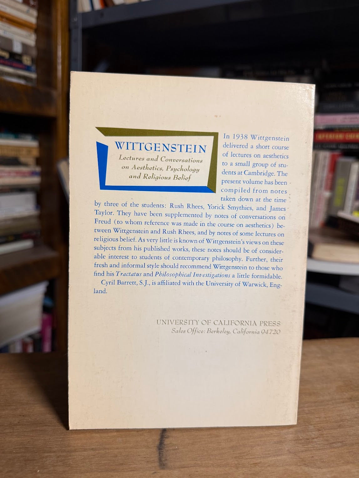 Lectures & Conversations by Ludwig Wittgenstein