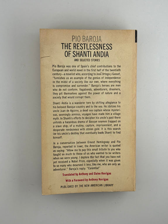 The Restlessness of Shanti Andia by Pio Baroja