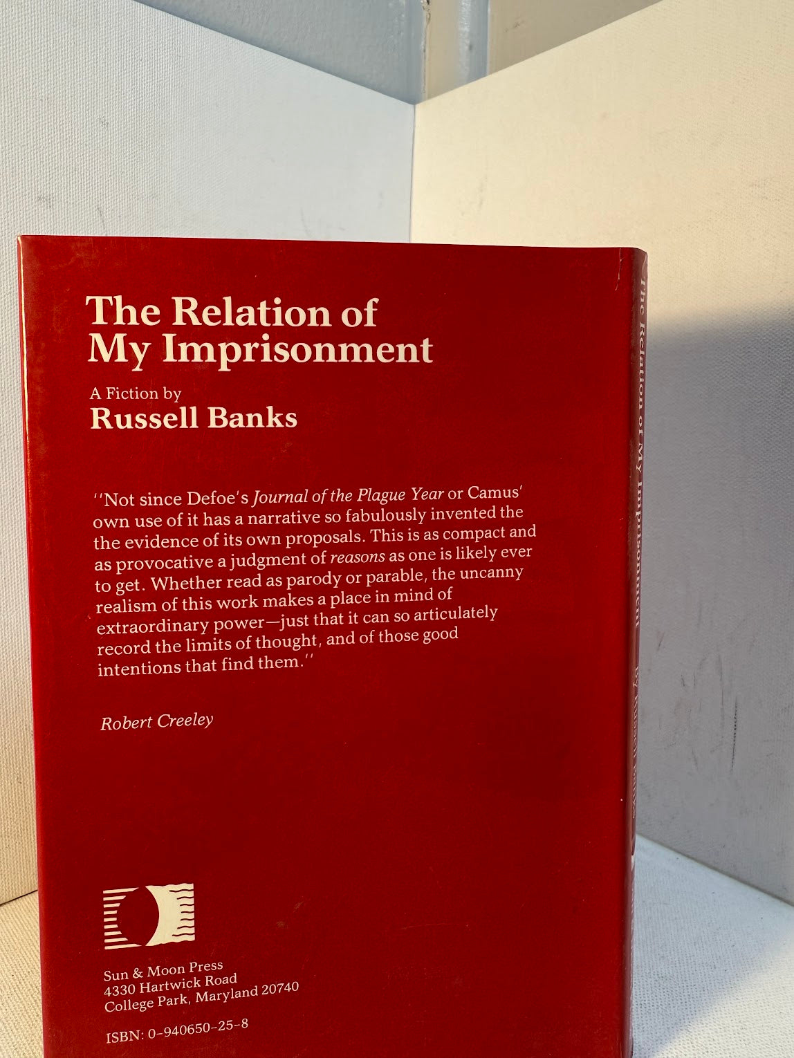 The Relation of My Imprisonment by Russell Banks