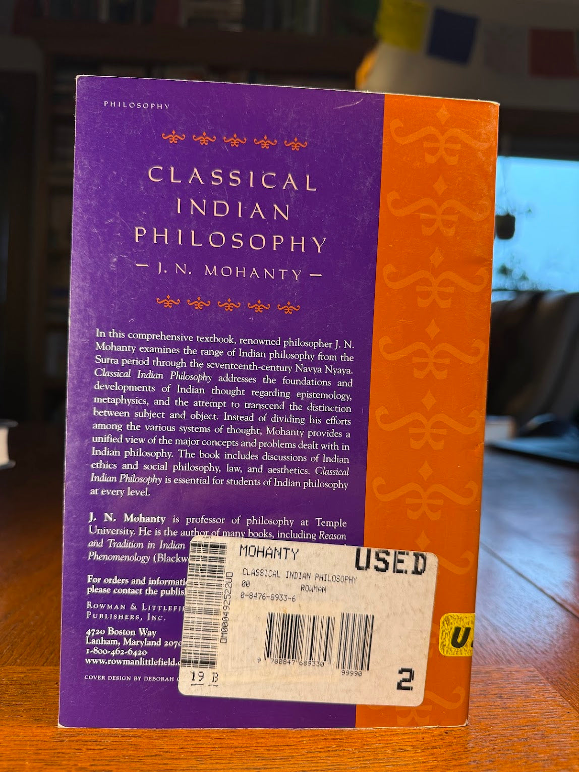 Classical Indian Philosophy by J.N. Mohanty