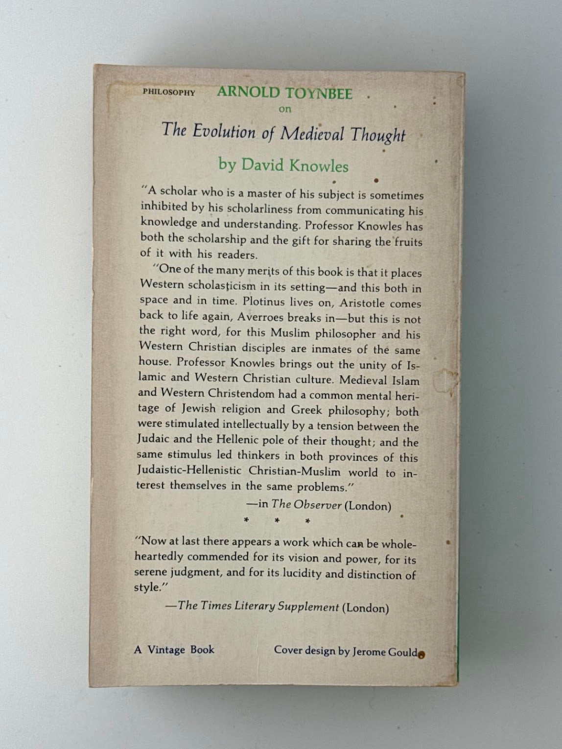 The Evolution of Medieval Thought by David Knowles