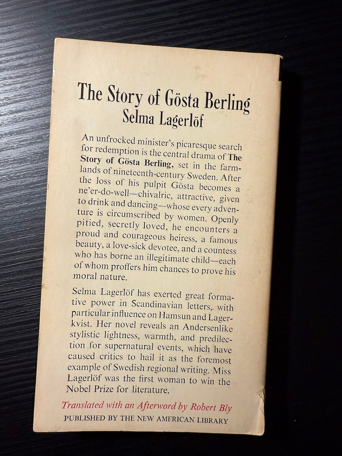 The Story of Gosta Berling by Selma Lagerlof