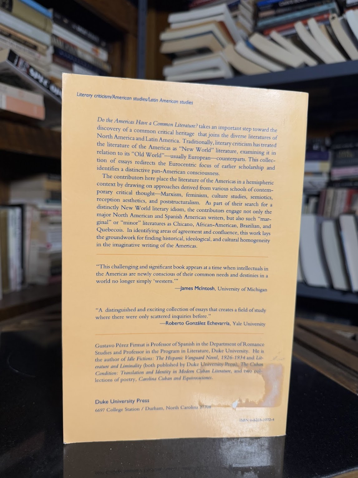 Do the Americas Have a Common Literature? edited by Gustavo Perez Firmat