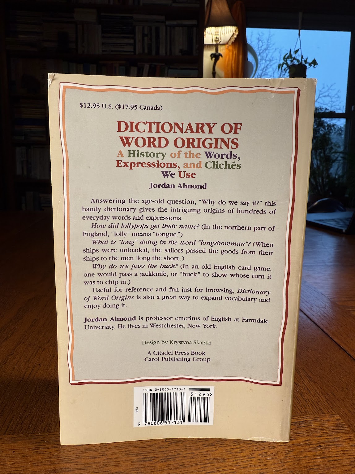 Dictionary of Word Origins by Jordan Almond