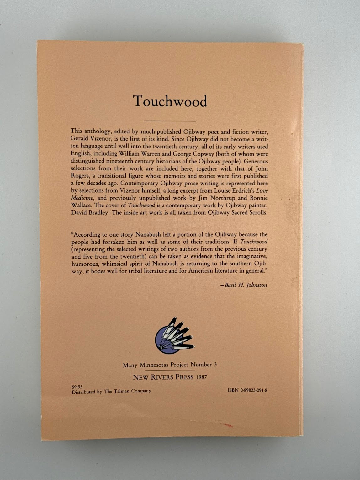 Touchwood - A Collection of Ojibway Prose by Gerald Vizenor