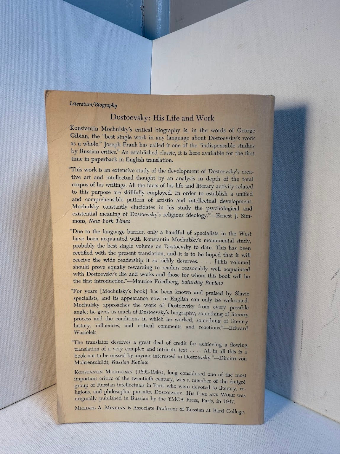 Dostoevsky - His Life and Work by Konstantin Mochulsky