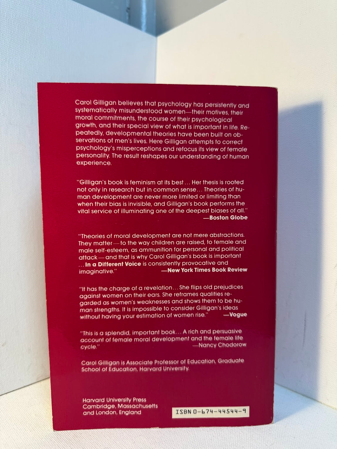 In A Different Voice by Carol Gilligan