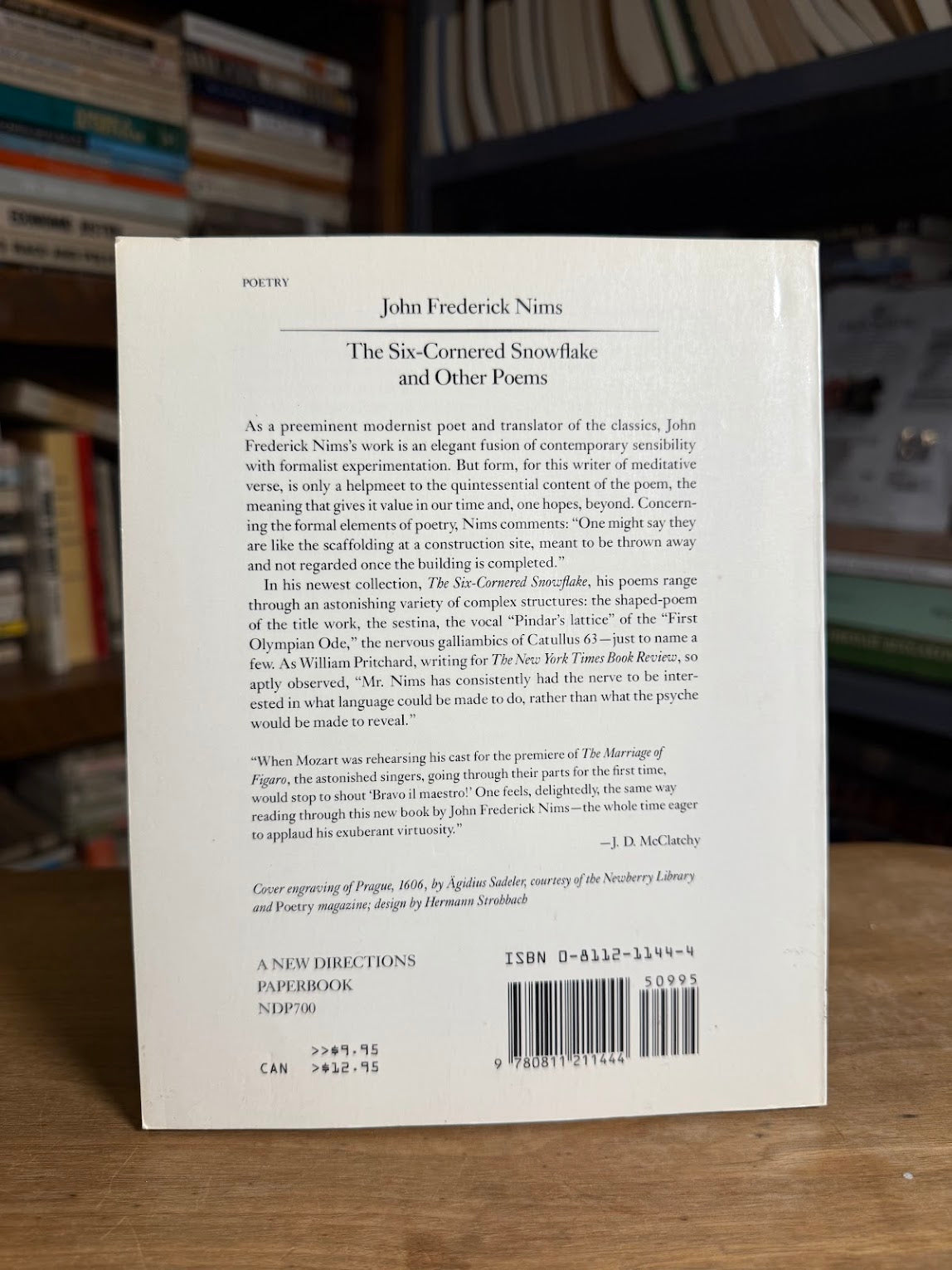 The Six-Cornered Snowflake and Other Poems by John Frederick Nims