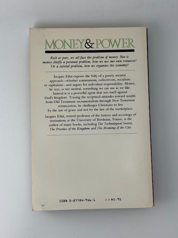 Money & Power by Jacques Ellul