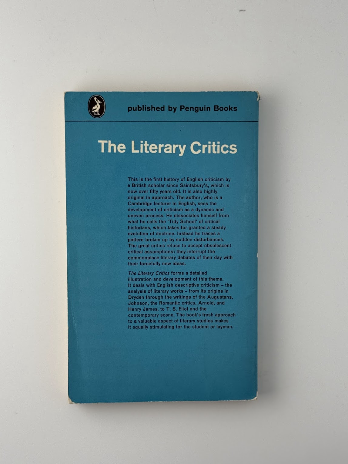 The Literary Critics by George Watson