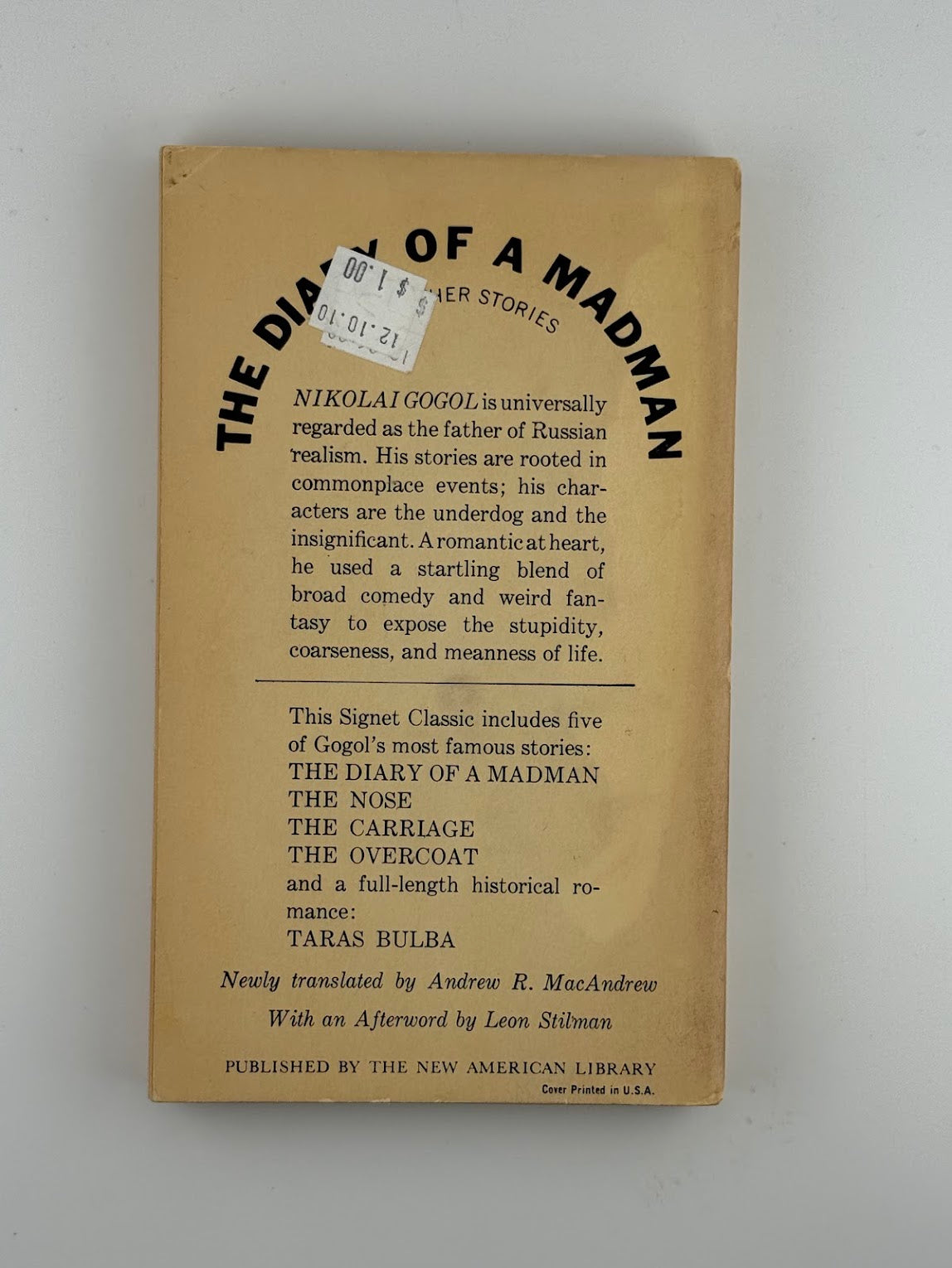 The Diary of a Madman and Other Stories by Nikolai Gogol