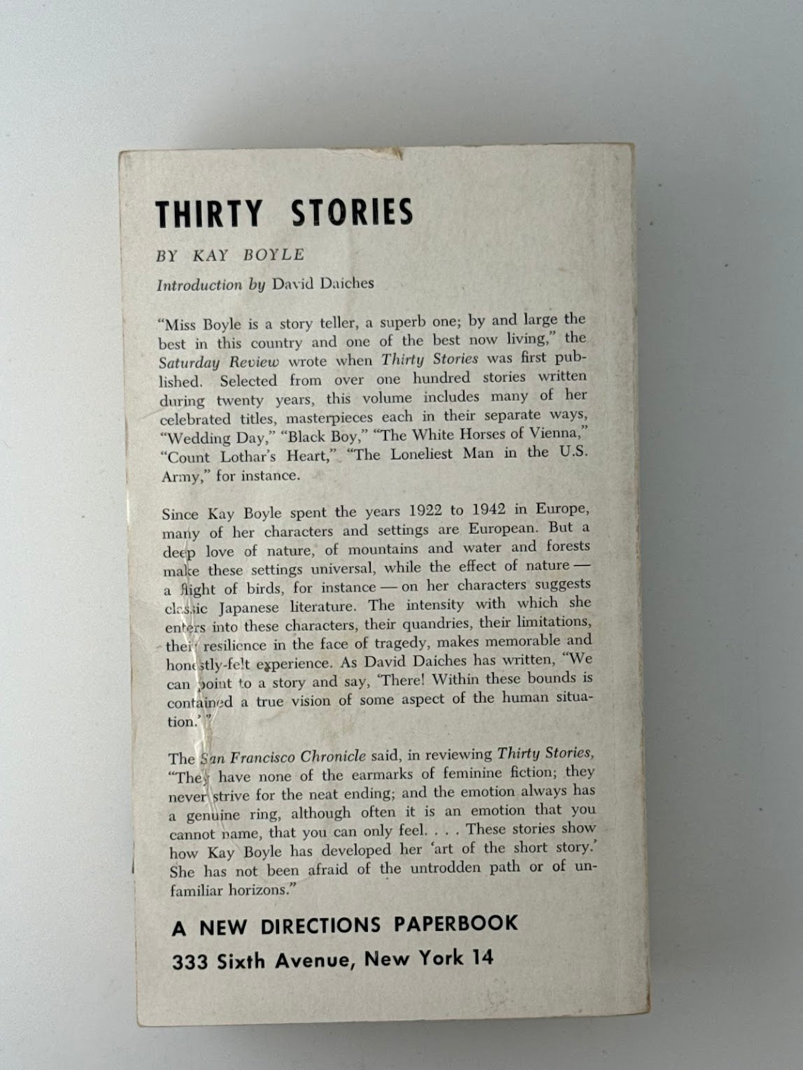 Thirty Stories by Kay Boyle